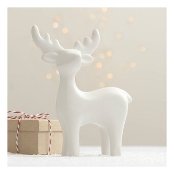 Standing Glazed Ceramic Deer Decoration 15.5cm 