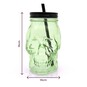 Light Green Skull Drinking Jar  image number 5