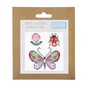 Trimits Butterfly and Bug Mini Cross Stitch Kit 13cm x 13cm image number 1