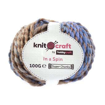 Knitcraft Blue Neutral Mix In a Spin Yarn 100g