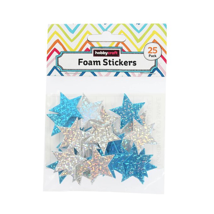 Hello Hobby Foam Glitter Star Stickers - Multicolor - 1 Each