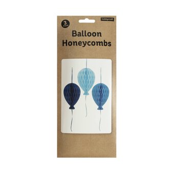 Blue Honeycomb Balloon Decorations 3 Pack image number 5