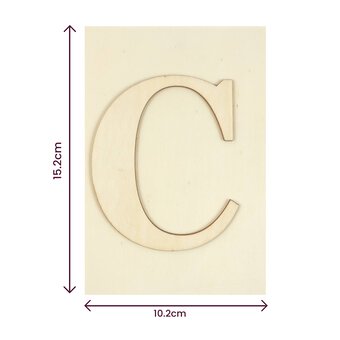 Wooden Letter C Plaque 10cm x 15cm image number 4