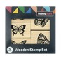 Butterfly Wooden Stamp Set 5 Pieces image number 4