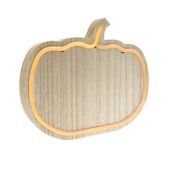LED Wooden Pumpkin 26cm