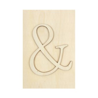 Wooden Symbol & Plaque 10cm x 15cm