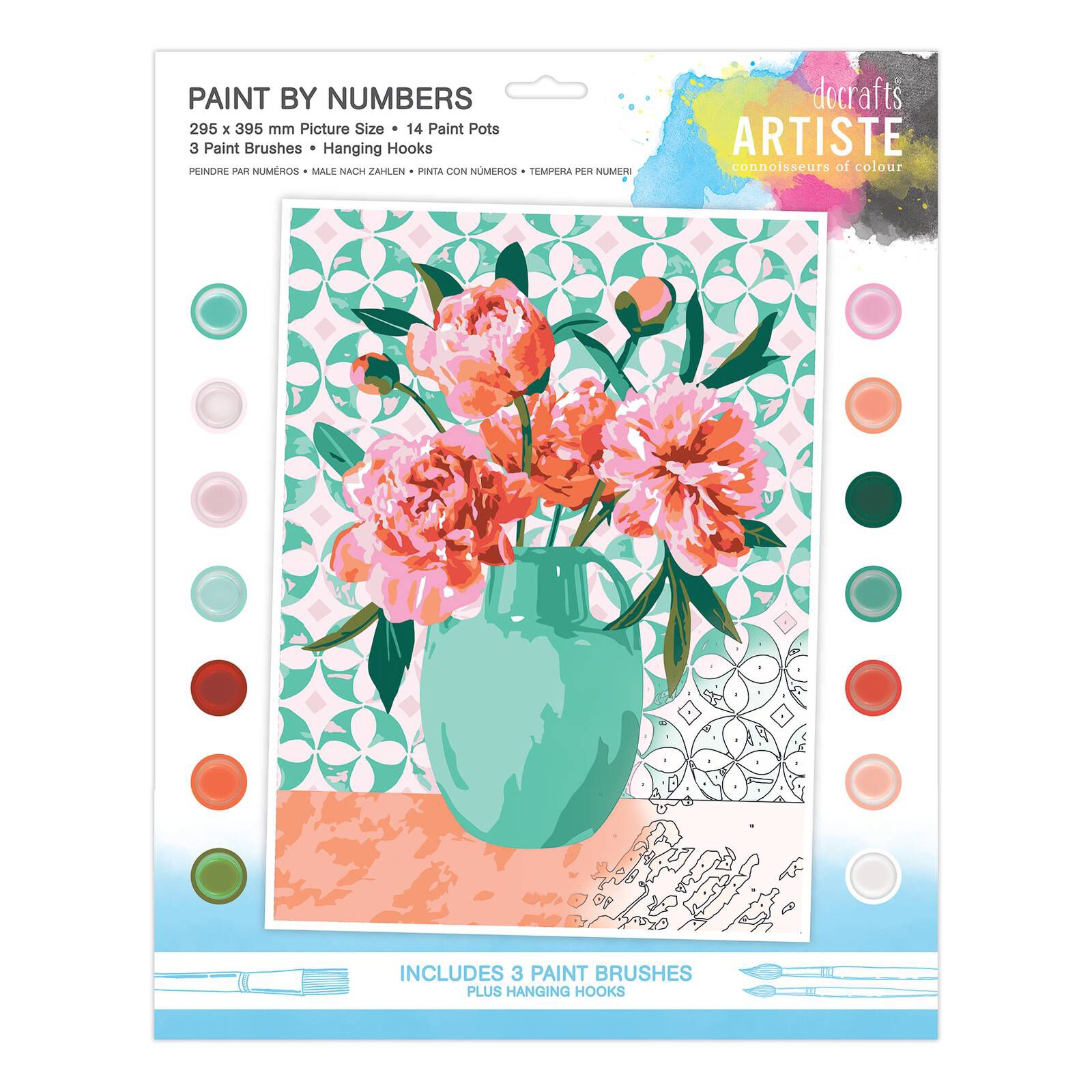 Artiste Beautiful Bouquet Paint by Numbers Hobbycraft