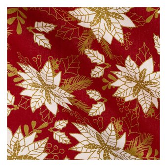 Holly Poinsettia Cotton Fat Quarters 5 Pack image number 6