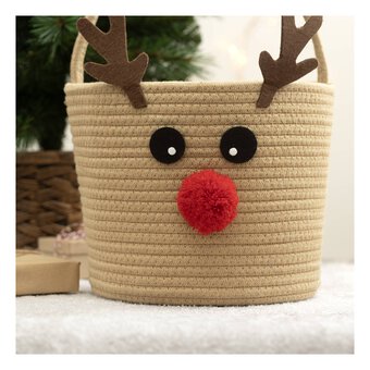 Reindeer Rope Basket 26cm image number 3