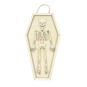 Hanging Wooden Skeleton Coffin Decoration 30cm image number 2