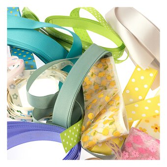 Mixed Ribbon - pack of 7 colors - 1/4 (6mm) wide ribbon - each piece 3m