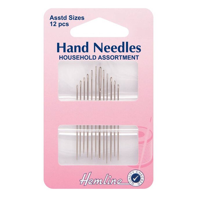 Hemline Household Hand Needles 12 Pack | Hobbycraft