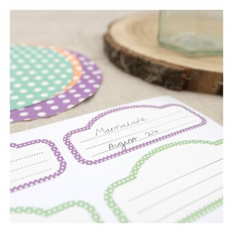 Polka Dot Jar Label Stickers 24 Pack