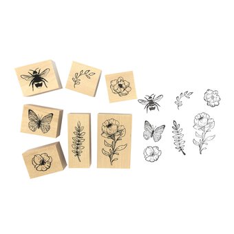 Countryside Wooden Stamp Set 7 Pieces