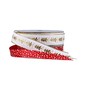 White and Gold Christmas Tree Woven Ribbon 15mm x 3m image number 4