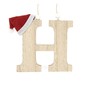 Hanging Wooden Christmas Letter H 9cm image number 3