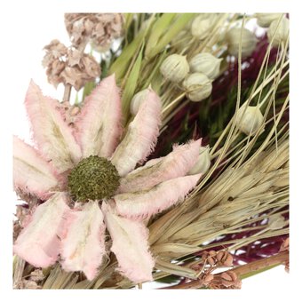 Pink Natural Dried Buttonhole 14cm image number 5