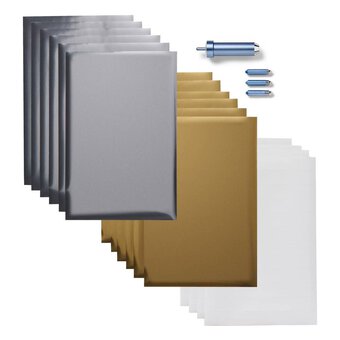 Cricut 30 12x12 Kraft Board Foil Sampler Sheets, Jewels