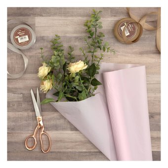 Pink Floral Frosted Wrap 80cm x 250cm 