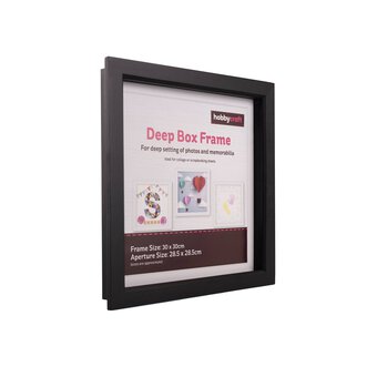 Black Deep Box Frame 28.5cm x 28.5cm