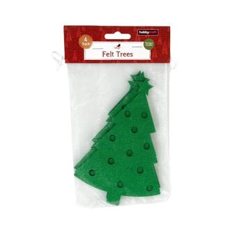 Dotty Green Tree Felt Stickers 4 Pack image number 4