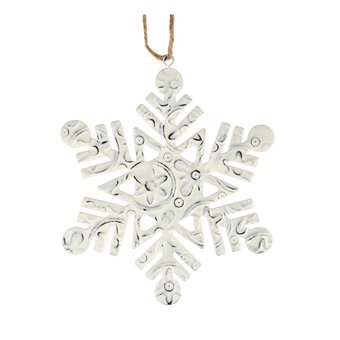 Hanging Metal Snowflake Decoration 19cm