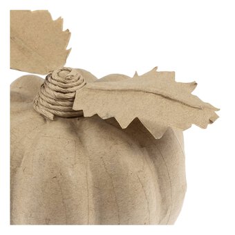 Mache Pumpkin with Leaves 7.5cm image number 5