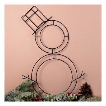 Snowman Metal Wreath Frame 56cm x 36cm