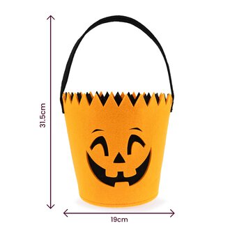 Pumpkin Felt Bucket image number 6