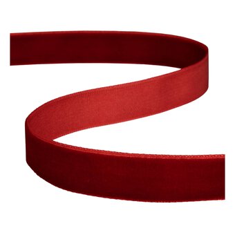 Red Velvet Ribbon 15mm x 5m image number 3