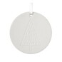 Hanging Ceramic Flat Bauble Tree Decoration 6cm image number 2