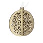 Hanging Wooden 3D Bauble Decoration 8cm image number 2