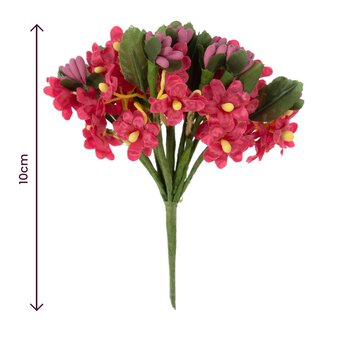 Dark Pink Verbana Floral Pick 10cm image number 4