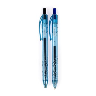Office Depot Brand Advanced Ink Retractable Ballpoint Pens Needle Point 0.7  mm Silver Barrel Blue Ink Pack Of 12 - Office Depot