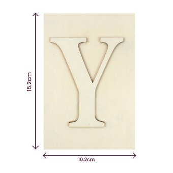 Wooden Letter Y Plaque 10cm x 15cm image number 4