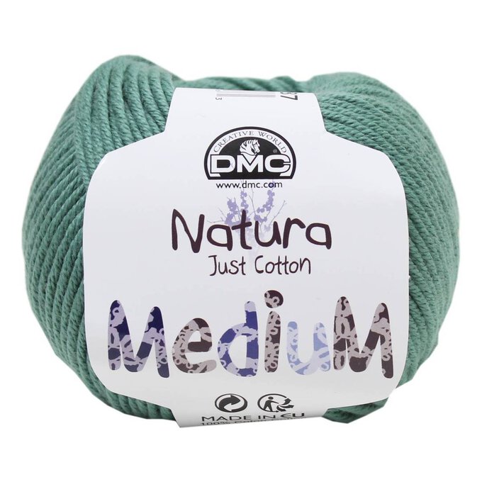 DMC 87 Jade Green Natura Medium Crochet Yarn 50g | Hobbycraft