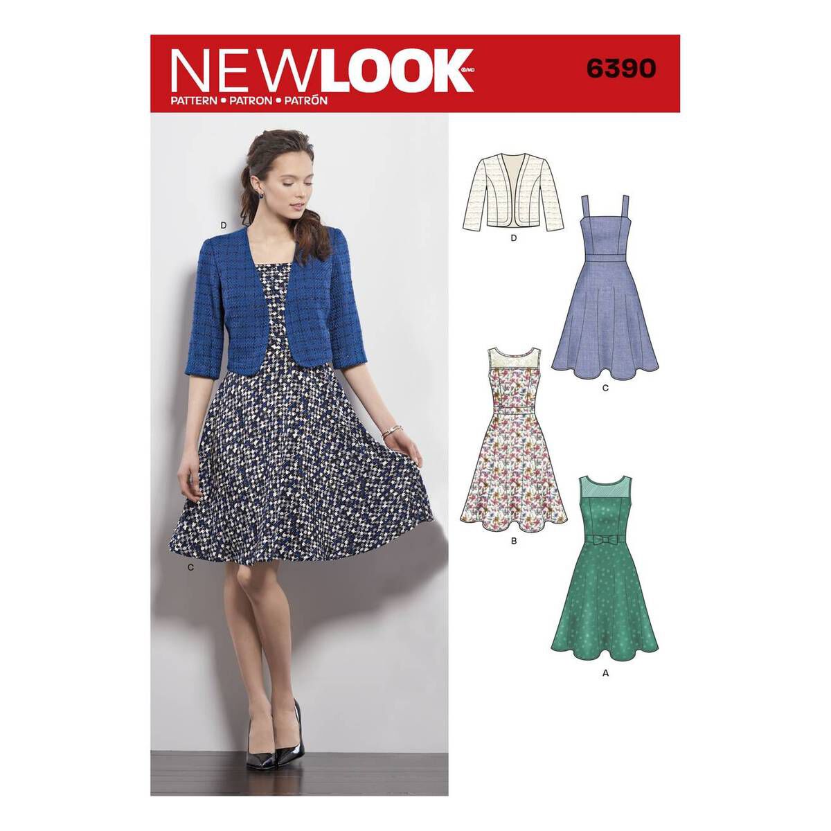 New Look Women's Dress Sewing Pattern 6390 Hobbycraft