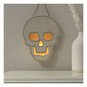 LED Wooden Hanging Skull 15cm image number 3