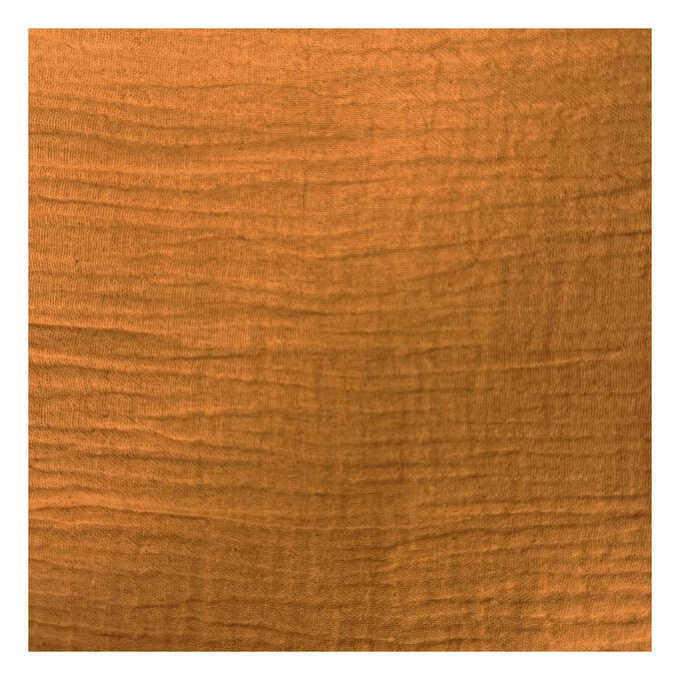 Orange Double Gauze Fabric by the Metre | Hobbycraft