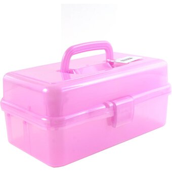 Pale Pink Metallic Caddy 33cm x 20cm x 15cm | Hobbycraft