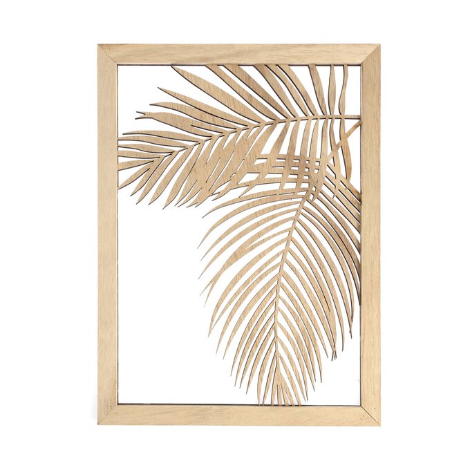 Palm Wooden Cut-Out Wall Decoration 30cm x 40cm image number 1