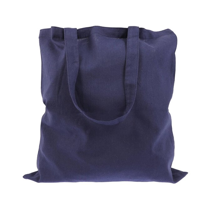 Navy Blue Cotton Shopping Bag 40cm x 38cm image number 1