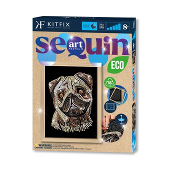 Kitfix Pug Sequin Art Premium Kit