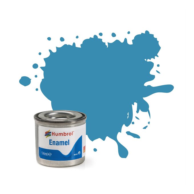 Humbrol Mediterranean Blue Enamel Gloss Paint 14ml (48) image number 1