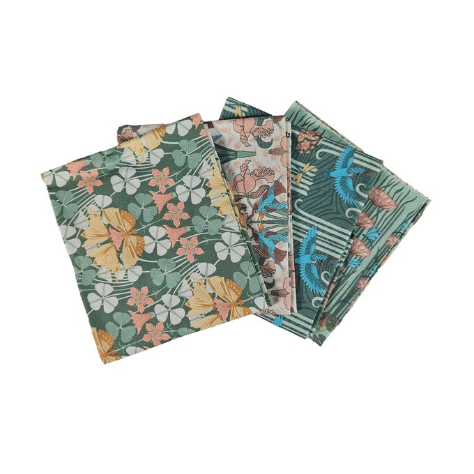 V&A Art Nouveau Cotton Fat Quarters 4 Pack image number 1