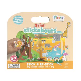 Safari Stickabouts Reusable Stickers