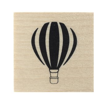 Hot Air Balloon Wooden Stamp 3.8cm x 3.8cm image number 3