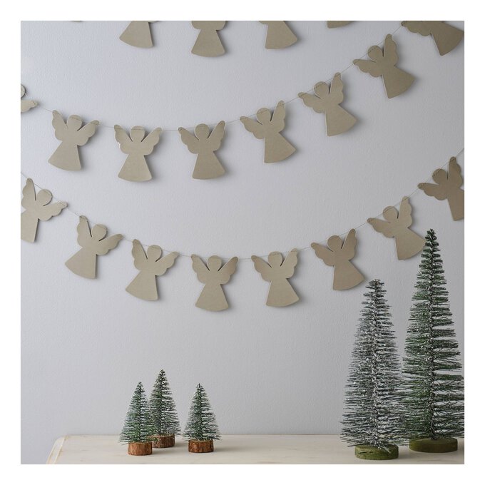 Silver Angel Paper Bunting 3m image number 1