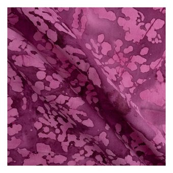 Purple Flower Batik Single Cotton Fat Quarter