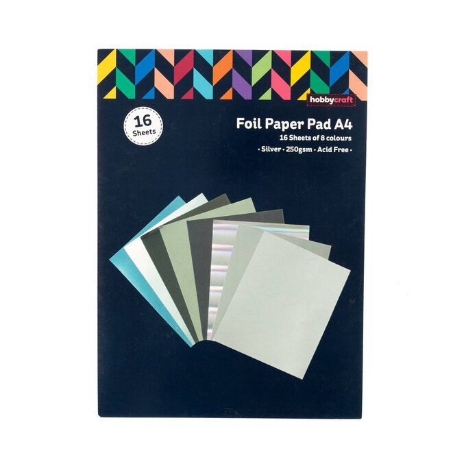 Silver Foil Origami Paper, Large (36 Sheets)